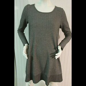 Puella tunic dress grays w/contrast hem sz S